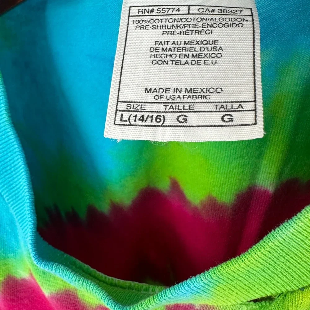 Alstyle Apparel & Activewear Rainbow Spiral Tie Dye T-Shirt Multicolor Size L‎